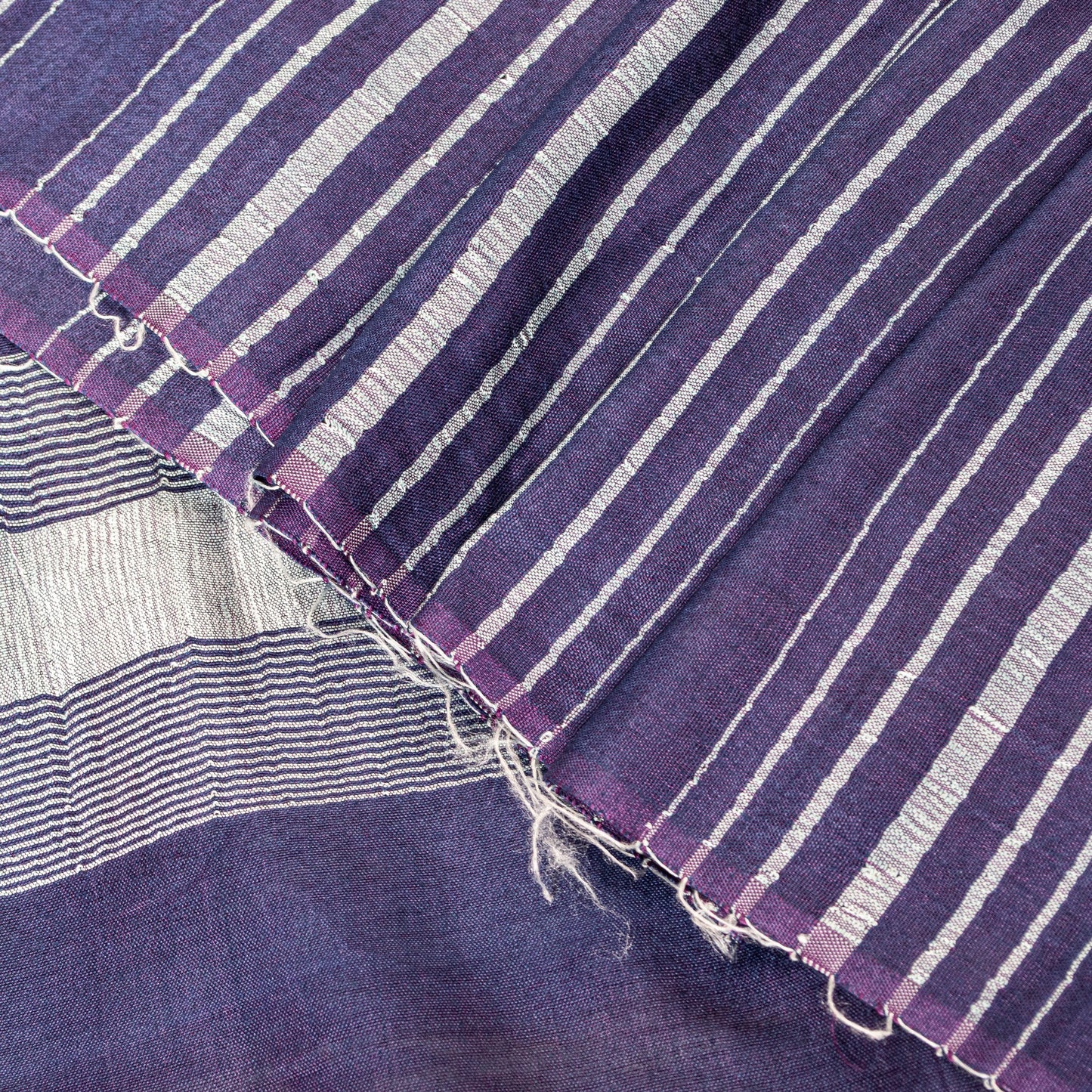 Sanskriti Vintage Purple Artificial Silk Saree Woven 6+YD Craft Fabric Material