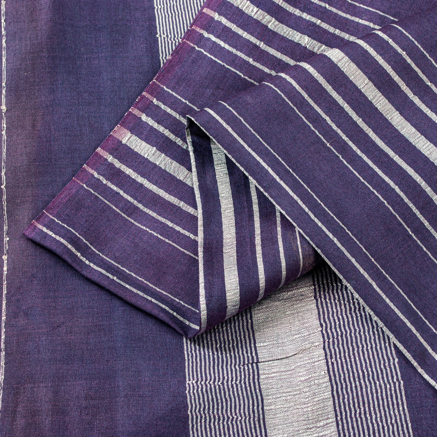 Sanskriti Vintage Purple Artificial Silk Saree Woven 6+YD Craft Fabric Material