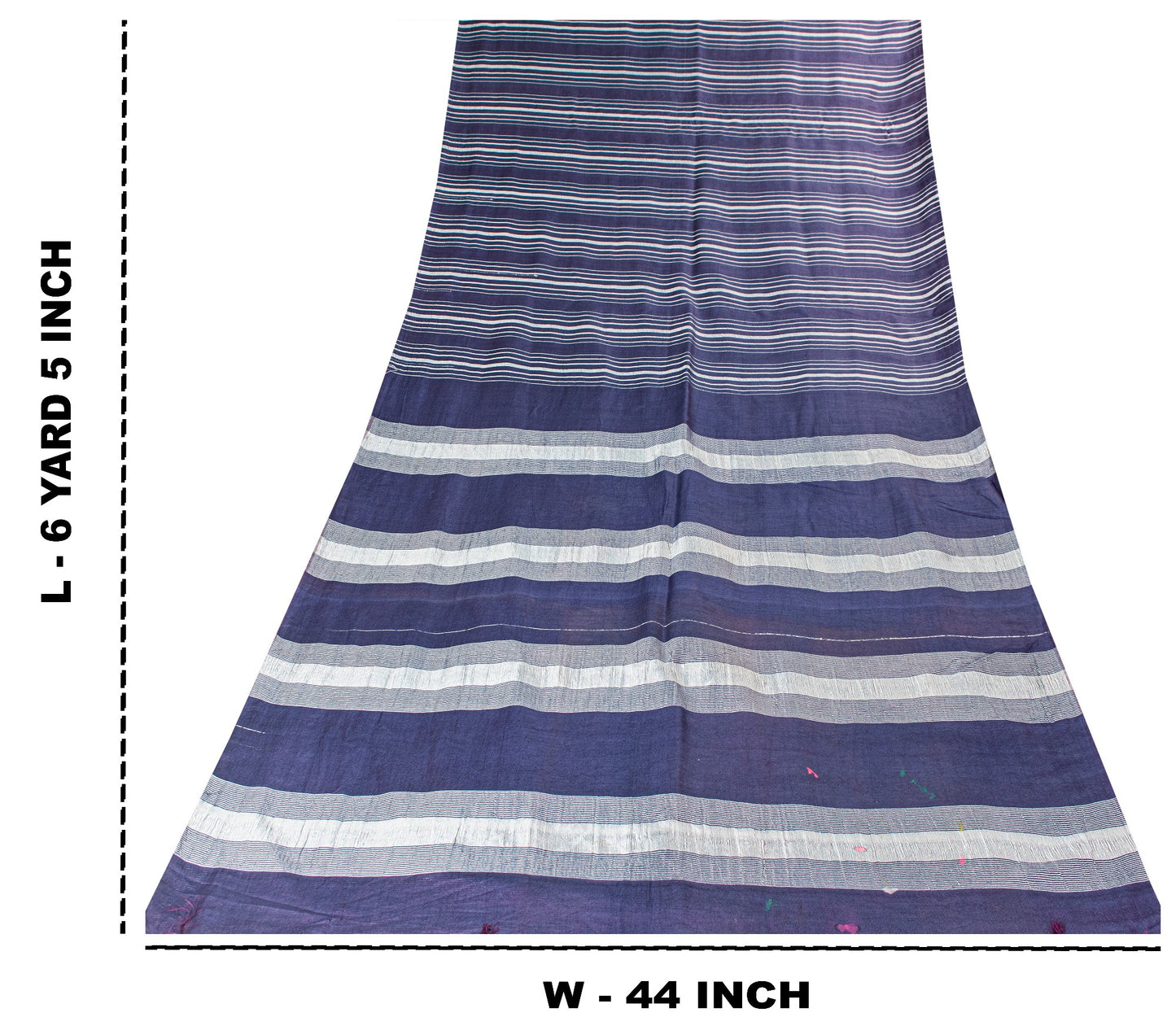 Sanskriti Vintage Purple Artificial Silk Saree Woven 6+YD Craft Fabric Material