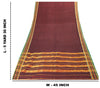 Sanskriti Vintage Dark Red Pure Cotton Saree Indian Hand Woven/Solid 5+YD Fabric