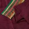 Sanskriti Vintage Dark Red Pure Cotton Saree Indian Hand Woven/Solid 5+YD Fabric
