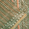 Sanskriti Vintage Green 100% Pure Cotton Saree Bagru Hand Block Print 6YD Fabric