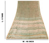 Sanskriti Vintage Green 100% Pure Cotton Saree Bagru Hand Block Print 6YD Fabric