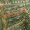 Sanskriti Vintage Green 100% Pure Cotton Saree Bagru Hand Block Print 6YD Fabric