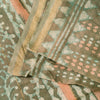 Sanskriti Vintage Green 100% Pure Cotton Saree Bagru Hand Block Print 6YD Fabric