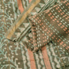 Sanskriti Vintage Green 100% Pure Cotton Saree Bagru Hand Block Print 6YD Fabric