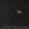 Sanskriti Vintage Black Pure Georgette Saree Hand Beaded Thread Sari 5+YD Fabric