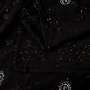 Sanskriti Vintage Black Pure Georgette Saree Hand Beaded Thread Sari 5+YD Fabric