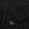 Sanskriti Vintage Black Pure Georgette Saree Hand Beaded Thread Sari 5+YD Fabric
