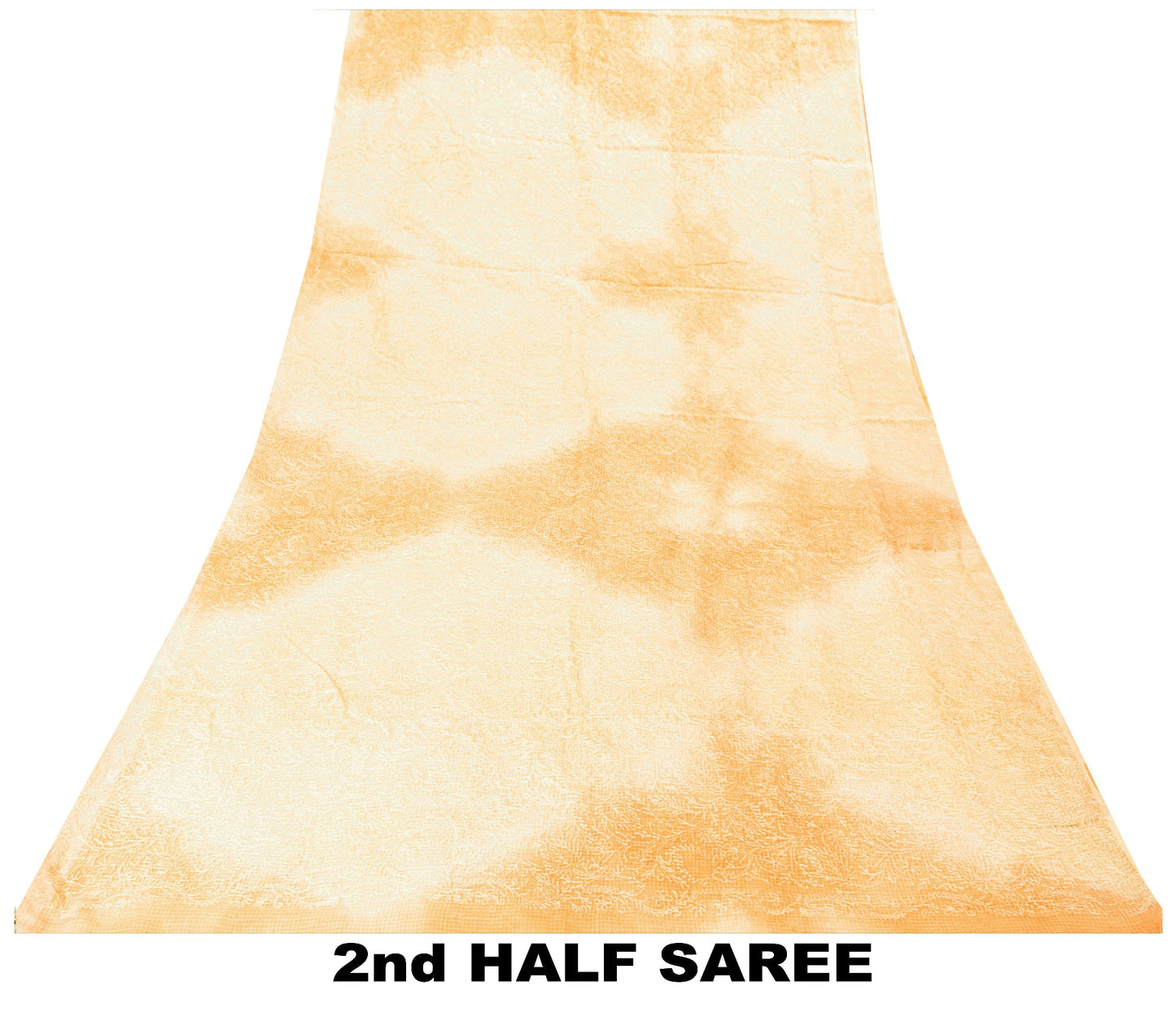 Sanskriti Vintage Yellow Pure Cotton Saree Hand Embroidered Kota Doria 5.5 Yard