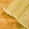 Sanskriti Vintage Yellow Pure Cotton Saree Hand Embroidered Kota Doria 5.5 Yard