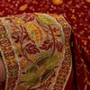 Sanskriti Vintage Red Pure Silk Saree Embroidered Floral Sari 6+Yd Craft Fabric