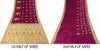 Sanskriti Vintage Pure Silk Purple Saree Brocade Hand Woven Sari 5.5Craft Fabric