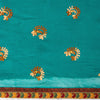 Sanskriti Vintage Blue Pure Chiffon SilkSaree Embroidered Wedding Sari 6Yd Craft