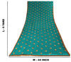 Sanskriti Vintage Blue Pure Chiffon SilkSaree Embroidered Wedding Sari 6Yd Craft