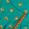 Sanskriti Vintage Blue Pure Chiffon SilkSaree Embroidered Wedding Sari 6Yd Craft