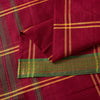 Sanskriti Vintage Red Pure Cotton Saree Chettinad Handloom Zari Tamil 5.5YD Sari