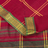 Sanskriti Vintage Red Pure Cotton Saree Chettinad Handloom Zari Tamil 5.5YD Sari