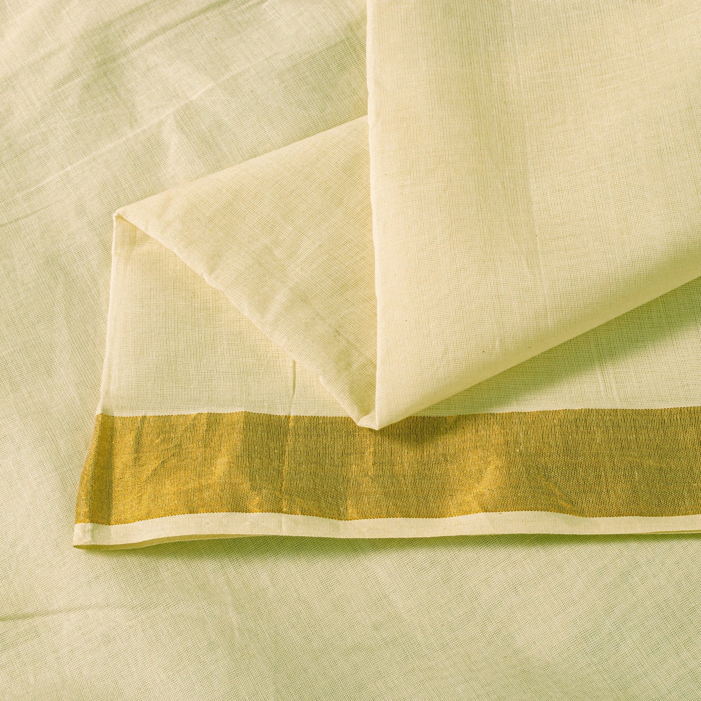 Sanskriti Vintage White Pure Cotton Saree Zari Work Kasavu Kerala Sari 5.5+Craft