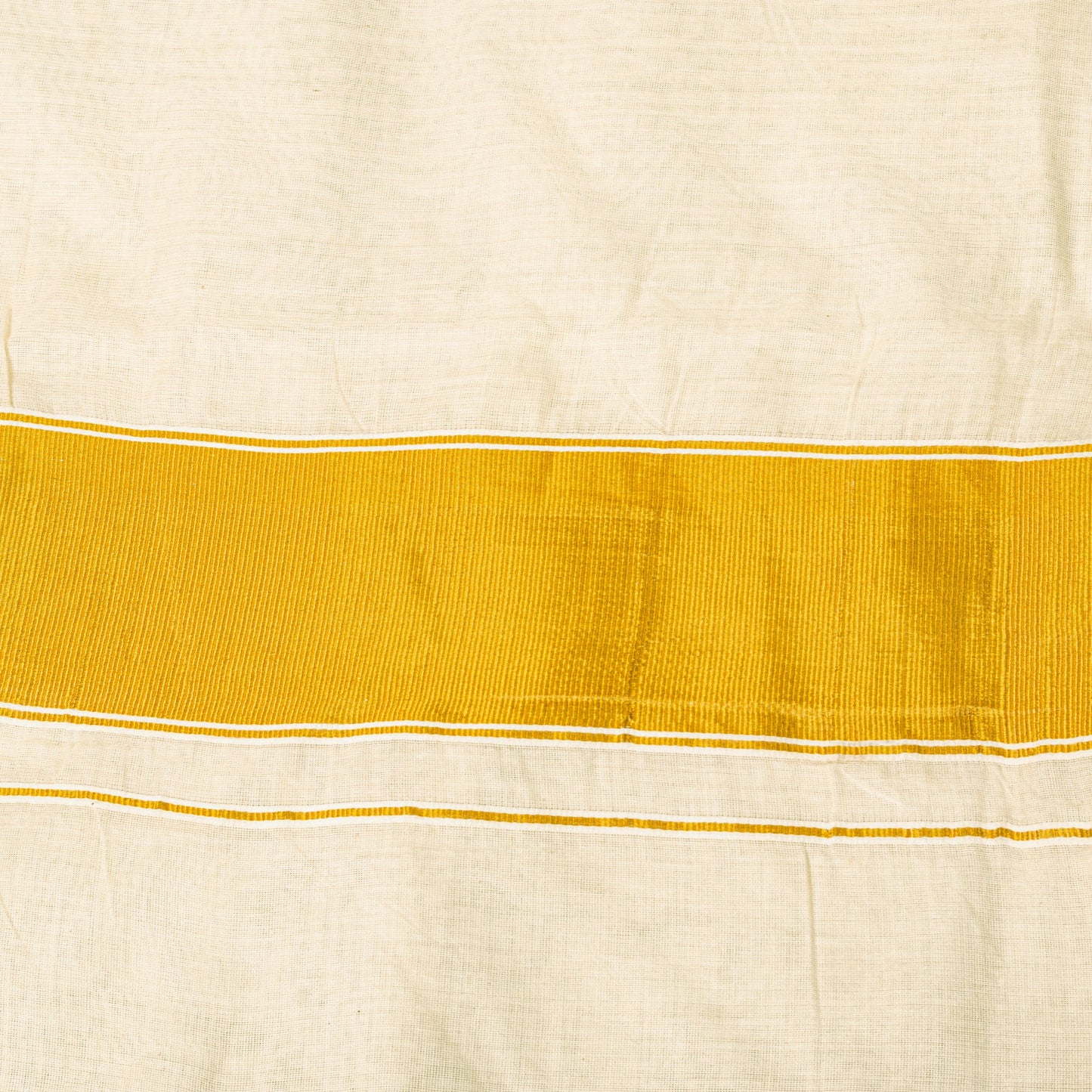 Sanskriti Vintage White Pure Cotton Saree Zari Work Kasavu Kerala Sari 5.5+Craft