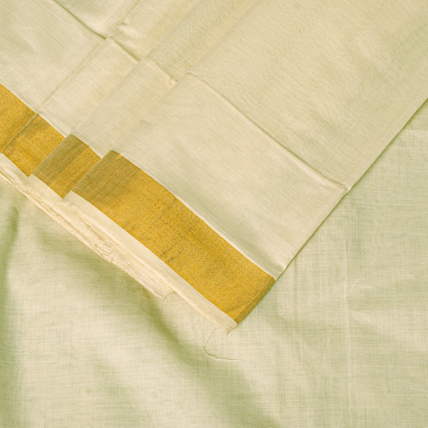 Sanskriti Vintage White Pure Cotton Saree Zari Work Kasavu Kerala Sari 5.5+Craft