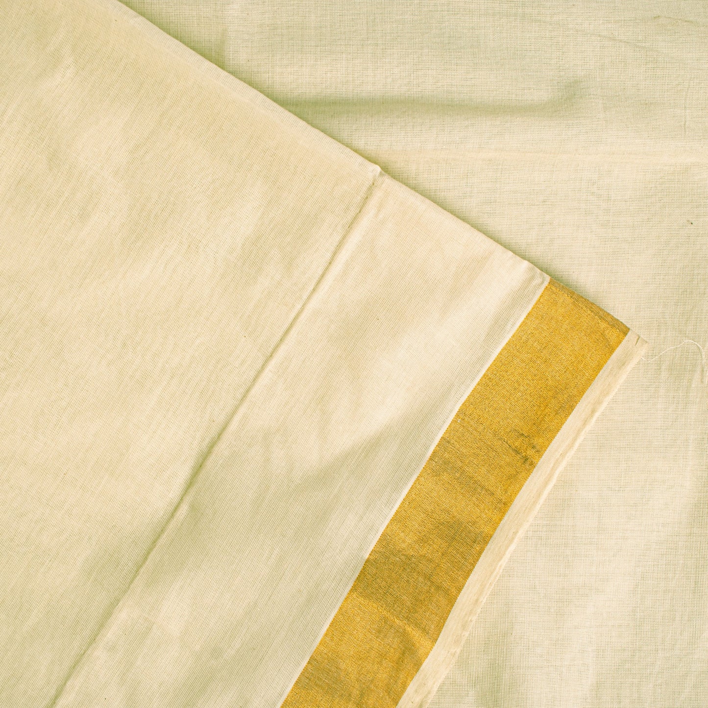 Sanskriti Vintage White Pure Cotton Saree Zari Work Kasavu Kerala Sari 5.5+Craft