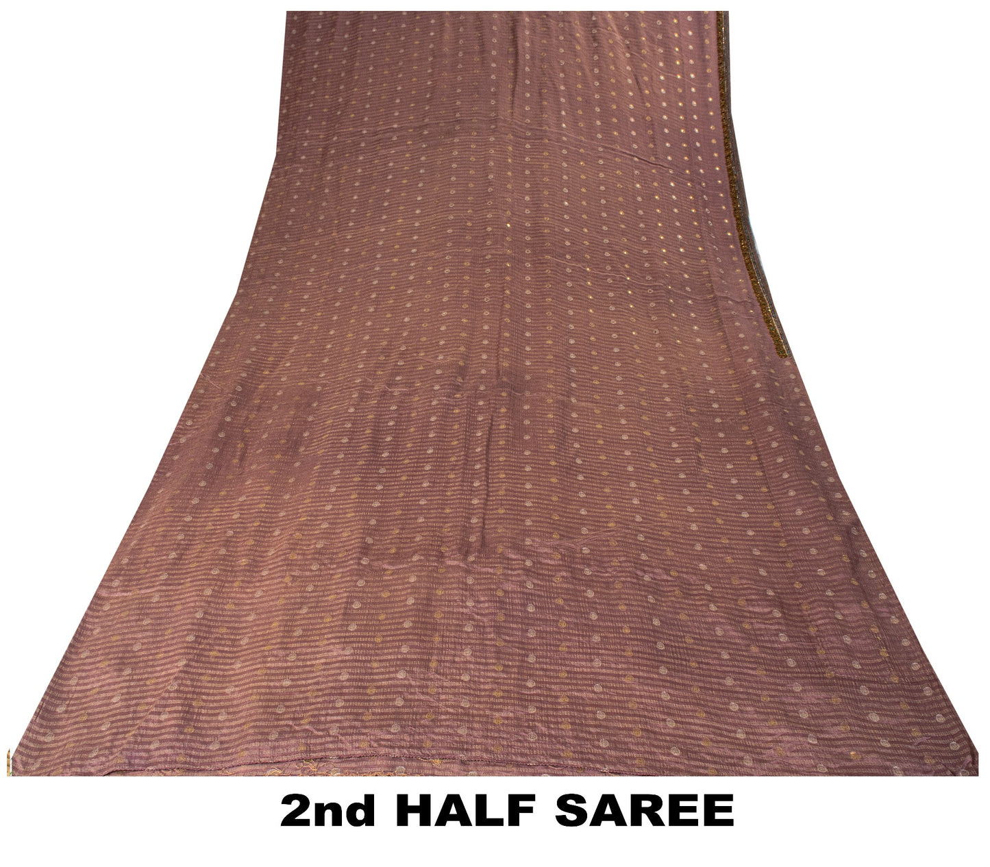 Sanskriti Vintage Lilac Pure Crepe Silk Saree Hand Embroidery Zari WorkSari 6+YD