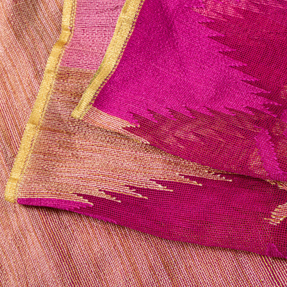 Sanskriti Vintage Magenta Art Silk Saree Woven Floral Sari 5.5 YD Fabric Craft