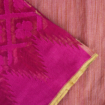 Sanskriti Vintage Magenta Art Silk Saree Woven Floral Sari 5.5 YD Fabric Craft