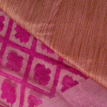 Sanskriti Vintage Magenta Art Silk Saree Woven Floral Sari 5.5 YD Fabric Craft