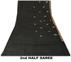 Sanskriti Vintage Black Pure Silk Saree Hand Beaded Zari Dabka Sari 5.5+YD Craft