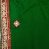 Sanskriti Vintage Green Pure Georgette Saree Bandhani Hand Embroidered 5.5YDSari