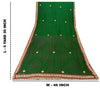 Sanskriti Vintage Green Pure Georgette Saree Bandhani Hand Embroidered 5.5YDSari
