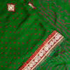 Sanskriti Vintage Green Pure Georgette Saree Bandhani Hand Embroidered 5.5YDSari