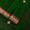 Sanskriti Vintage Green Pure Georgette Saree Bandhani Hand Embroidered 5.5YDSari
