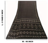 Sanskriti Vintage Black Pure Silk Saree Hand Embroidered Zardozi Stone 6+YD Sari