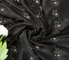 Sanskriti Vintage Black Pure Silk Saree Hand Embroidered Zardozi Stone 6+YD Sari