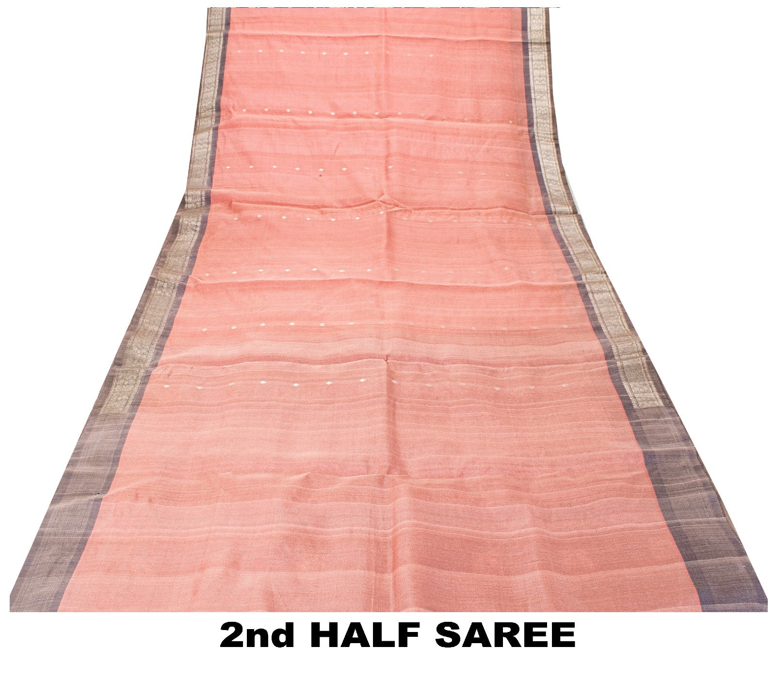 Sanskriti Vintage Pink 100%Pure Silk Saree Floral Woven Sari 5.5 YD Craft Fabric