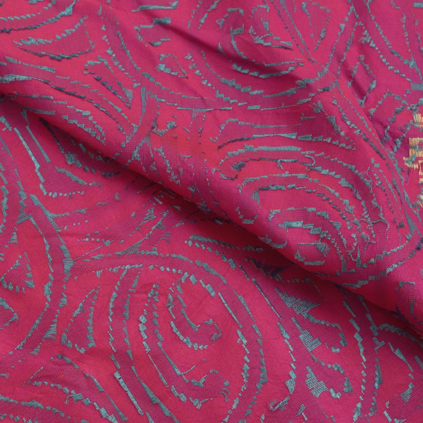 Sanskriti Vintage Soft Pink Pure Silk Saree Woven Floral Sari 5.5YD Craft Fabric