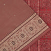Sanskriti Vintage Brown Soft Blend Silk Saree Bollywood Floral Woven 5.5+YD Sari