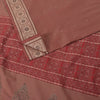 Sanskriti Vintage Brown Soft Blend Silk Saree Bollywood Floral Woven 5.5+YD Sari