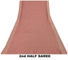 Sanskriti Vintage Brown Soft Blend Silk Saree Bollywood Floral Woven 5.5+YD Sari