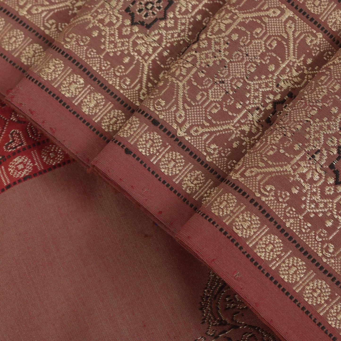 Sanskriti Vintage Brown Soft Blend Silk Saree Bollywood Floral Woven 5.5+YD Sari