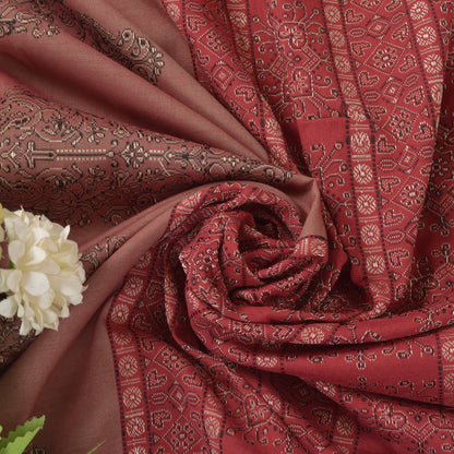 Sanskriti Vintage Brown Soft Blend Silk Saree Bollywood Floral Woven 5.5+YD Sari