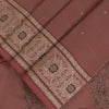Sanskriti Vintage Brown Soft Blend Silk Saree Bollywood Floral Woven 5.5+YD Sari