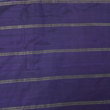 Sanskriti Vintage Purple Pure Cotton Saree Hand Woven Sari 5.5 Yd Craft Fabric