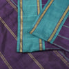 Sanskriti Vintage Purple Pure Cotton Saree Hand Woven Sari 5.5 Yd Craft Fabric