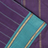 Sanskriti Vintage Purple Pure Cotton Saree Hand Woven Sari 5.5 Yd Craft Fabric