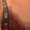 Sanskriti Vintage Beige 100% Pure Cotton Saree Ikat Hand Woven & Solid 5.5+Sari