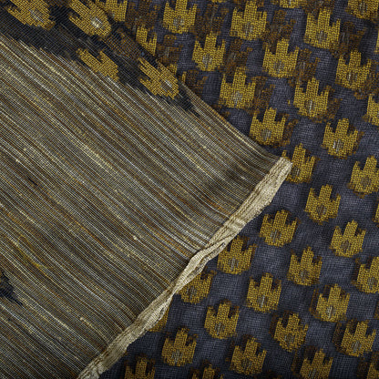 Sanskriti Vintage Black Pure Cotton Saree Tant Hand Woven Bengali Sari 5+YDCraft